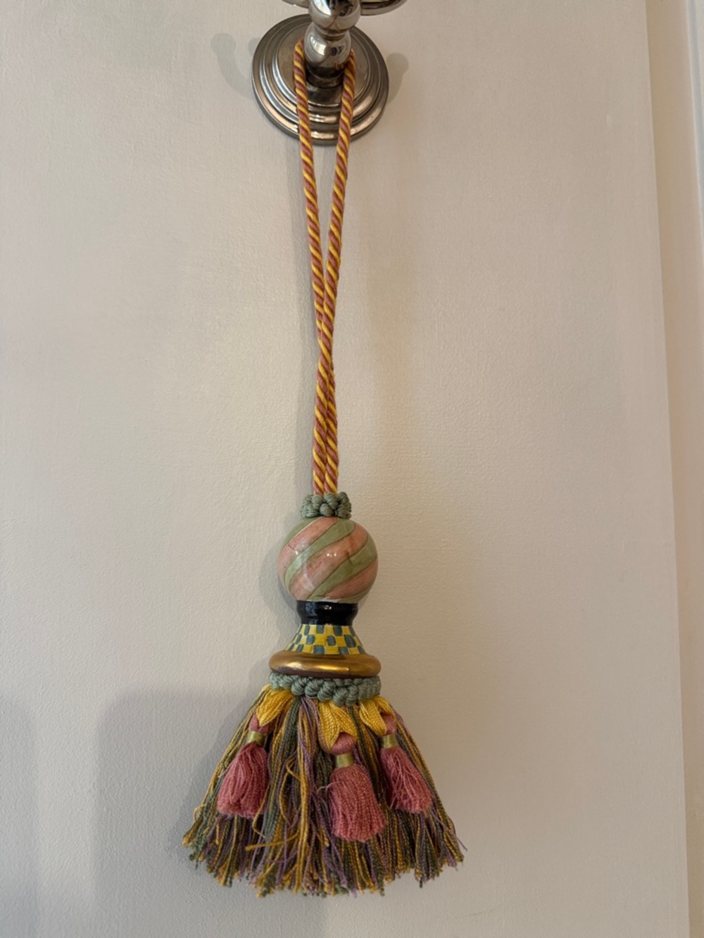 Decorative Tassel in Pink, Yellow, Green